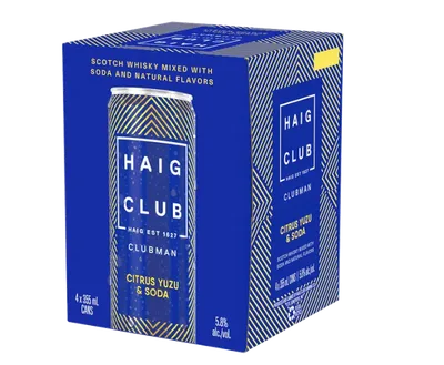 Haig Club Clubman Citrus Yuzu And Soda 355ml 4-Pack Can