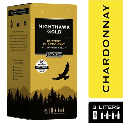 Bota Box Nighthawk Gold Buttery Chardonnay - 3 Liter