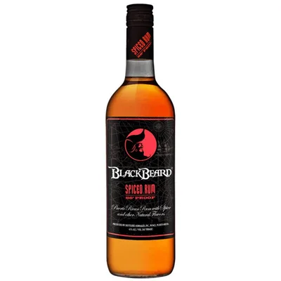 Liquor Brand Blackbeard Black Beard Spiced Rum 750ml
