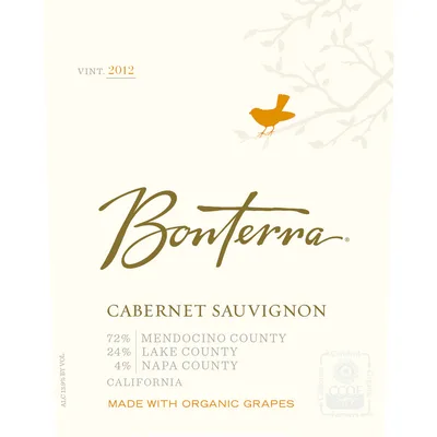 Bonterra California Cabernet Organic 2019