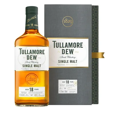 Tullamore Dew Irish Whiskey Single Malt 18 Year Old 750ml