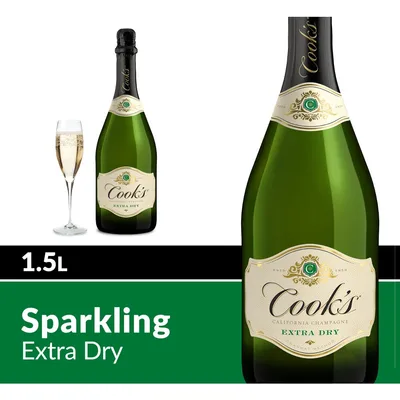 Cook's California Champagne Extra Dry White Sparkling Wine - 1.5L Bottle