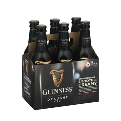 Guinness Draught Stout 6 Pack Bottles
