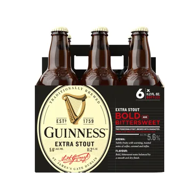Guinness Extra Stout Beer - 6pk/11.2 Fl Oz Bottles