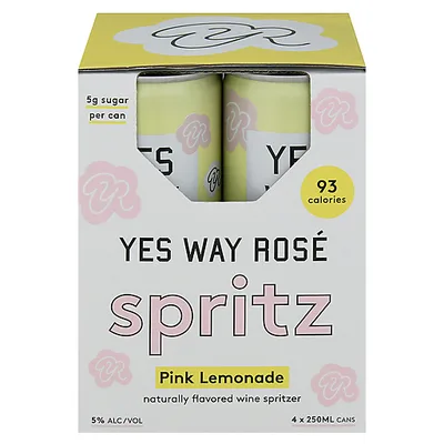 Yes Way Rose Pink Lemonade Spritz 4 250 Ml Cans