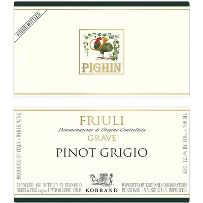 Pighin Pinot Grigio Friuli Grave Wine 750 Ml