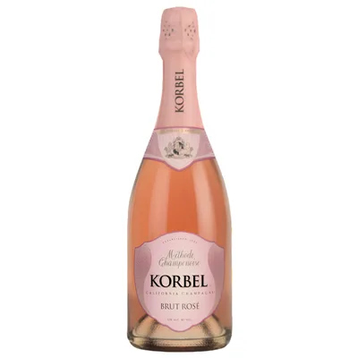 Korbel California Brut Rose Champagne, 750 mL