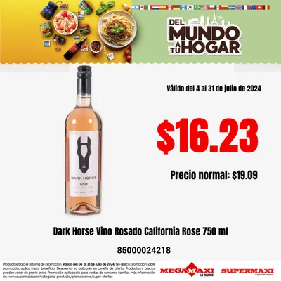 Dark Horse Rose Wine, The Original, California, 2015 750 Ml