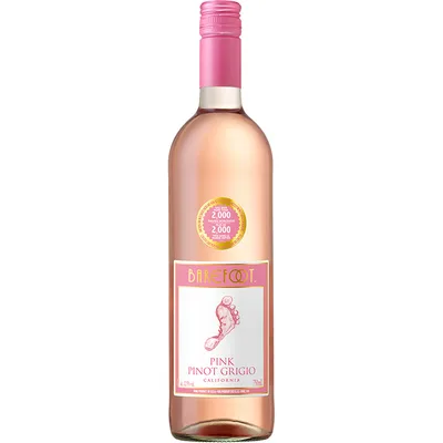 Barefoot Wines Pink Pinot Grigio Rosé Wine 75cl