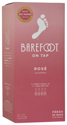 Barefoot Cellars On Tap Rose California Wine Box