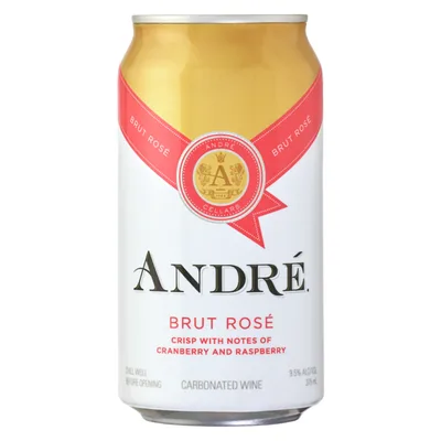 Andre Champagne, Brut Rose, Can/Half Bottle