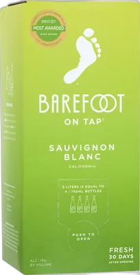 Barefoot Cellars On Tap Sauvignon Blanc White Wine Box