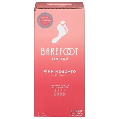 Barefoot Cellars On Tap Pink Moscato 3 L Box 3 L