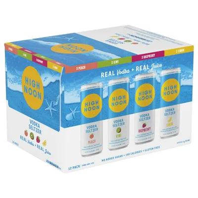 High Noon Vodka Hard Seltzer Beach Variety Pack Cans