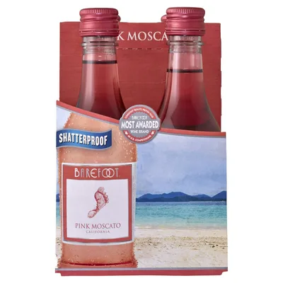Barefoot Pink Moscato 4 Pack 187ML