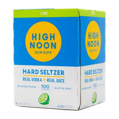 High Noon Lime Vodka Hard Seltzer - 4pk/355mL Cans