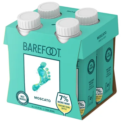 Barefoot Moscato Wine - 4pk/200ml