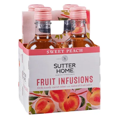 Sutter Home Fruit Infusions Sweet Peach 4pk 187ml