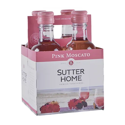 Sutter Home Pink Moscato Wine - 4pk/187ml Bottles