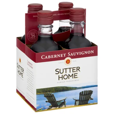 Sutter Home Cabernet Sauvignon Red Wine - 4pk/187ml Bottles