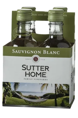 Sutter Home Sauvignon Blanc White Wine - 187ml Bottles/4pk
