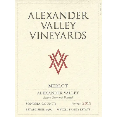 Alexander Valley Vineyards Merlot Wine - 750 Ml