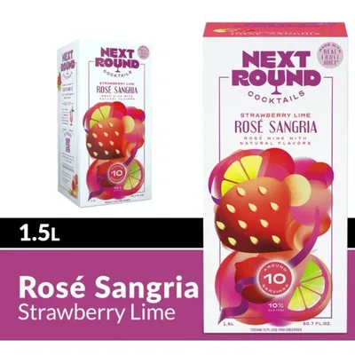 Next Round Cocktails Strawberry Lime Rose Sangria