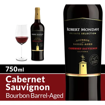 Robert Mondavi Private Selection Bourbon Barrel Aged Cabernet, Red Wine, 750 mL