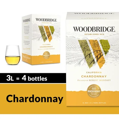 Woodbridge By Robert Mondavi Chardonnay White Wine, 3 L Box