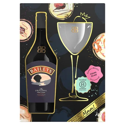 Baileys With Coupe Glass Holiday Gift Set - 750ml Bottle