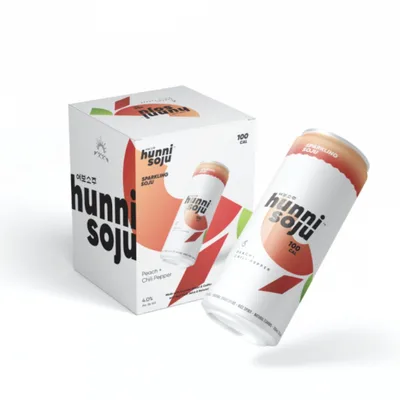 Hunni Soju Peach + Chili Pepper Sparkling 4pk