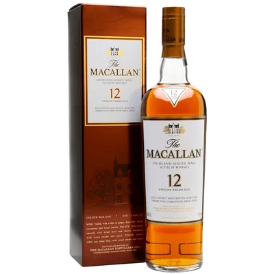 Macallan The 12 Year Old Sherry Oak Single Malt Scotch Whisky 750ml