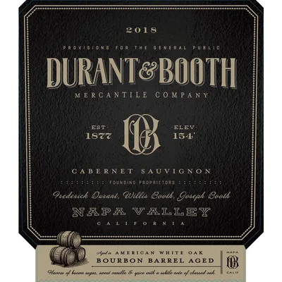 Durant & Booth Napa Bourbon Barrel Cabernet 750ml