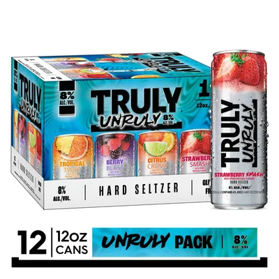 Truly Unruly Hard Seltzer Variety 12 Pack Cans