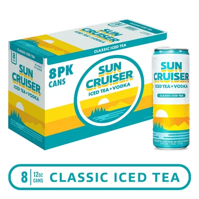 Sun Cruiser Vodka, Classic Iced Tea, 8 Pack