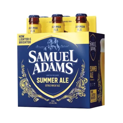 Samuel Adams Summer Ale Seasonal Beer 12 Fl. Oz. Bottle, 6pk