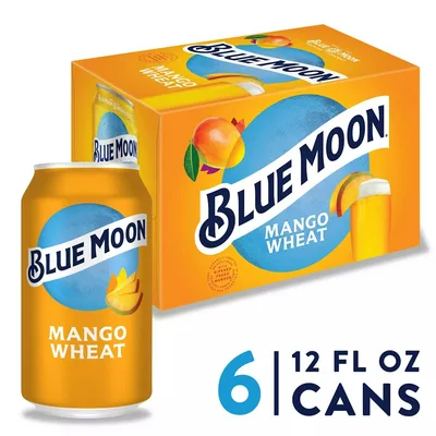 Blue Moon Mango Wheat Ale Beer - 6pk/12 Fl Oz Cans