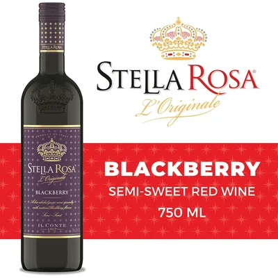 Stella Rosa Blackberry Semi-Sparkling Red Wine 750 Ml
