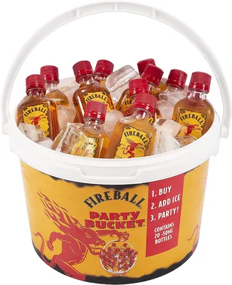 Fireball Cinnamon Whiskey Party Bucket - 20pk/50ml Bottles