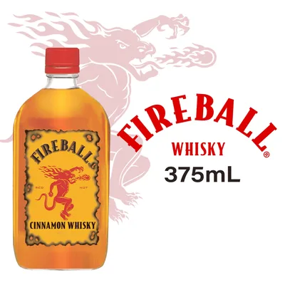 Fireball Cinnamon Whisky Flavored Whiskey, 375 Ml