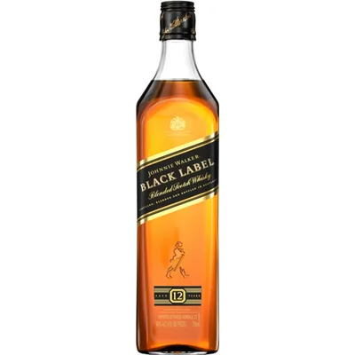 Johnnie Walker 12 Year Black Label Blended Scotch Whisky 750ml