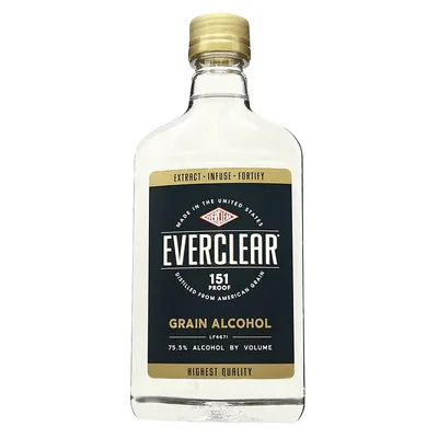 Everclear Alcohol 151 Proof Grain 375ml