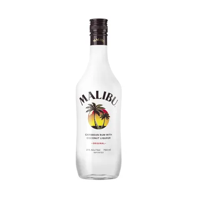 Malibu Caribbean Rum, With Coconut Liqueur, Original 750 Ml