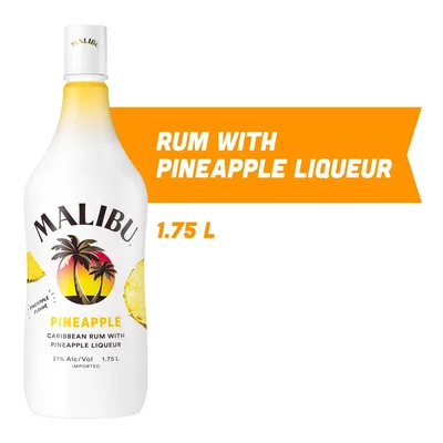 Malibu Caribbean Rum, Pineapple 1.75 L