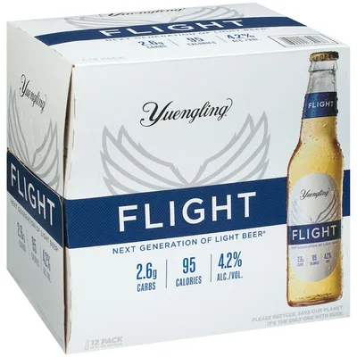 Yuengling Flight Light Beer 12 Pack 12oz Bottles