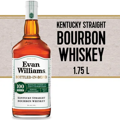 Evan Williams White Label Bottled In Bond Kentucky Straight Bourbon Whiskey
