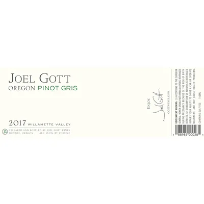 Joel Gott Pinot Gris, Oregon, Willamette Valley 750 Ml