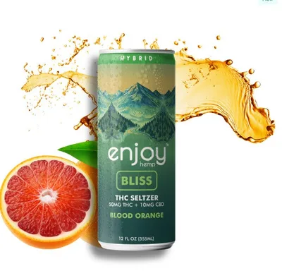 Houston Warehouse Enjoy Hemp Bliss Blood Orange THC Seltzer 50mg 12oz 4pk