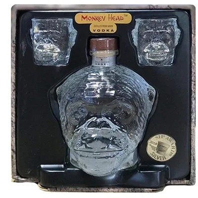 Monkey Head Vodka 750ml Gift Set