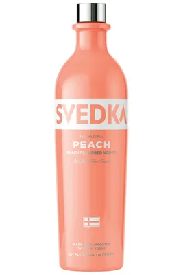 Svedka Peach Flavored Vodka, 750 mL Bottle, 70 Proof